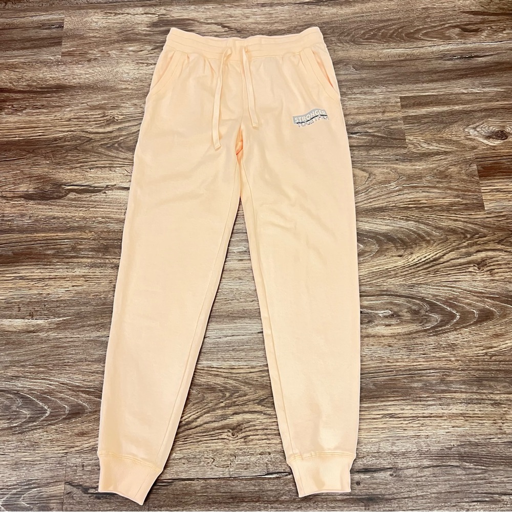 Peloton Women's Small Pale Pink Ultimate Jogger Sweatpants Stronger Together
